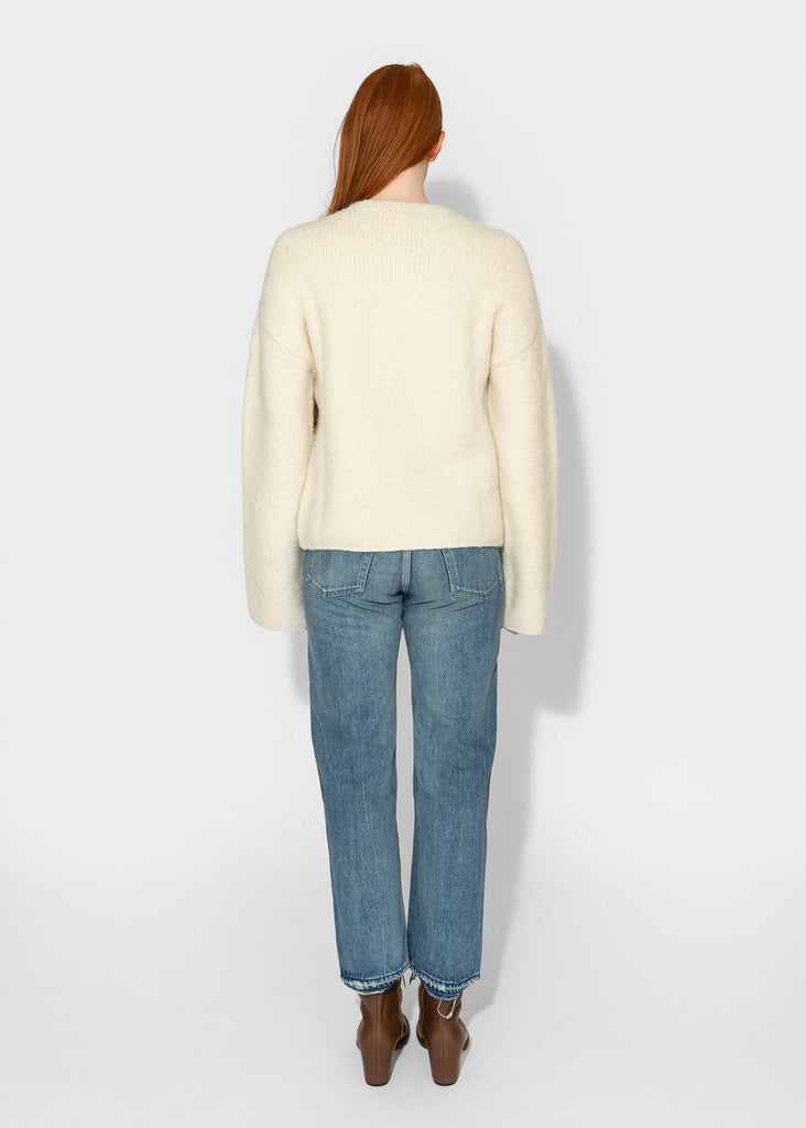 Lauren Manoogian_Vello Crewneck in Raw White_Sweater_1 - Finefolk