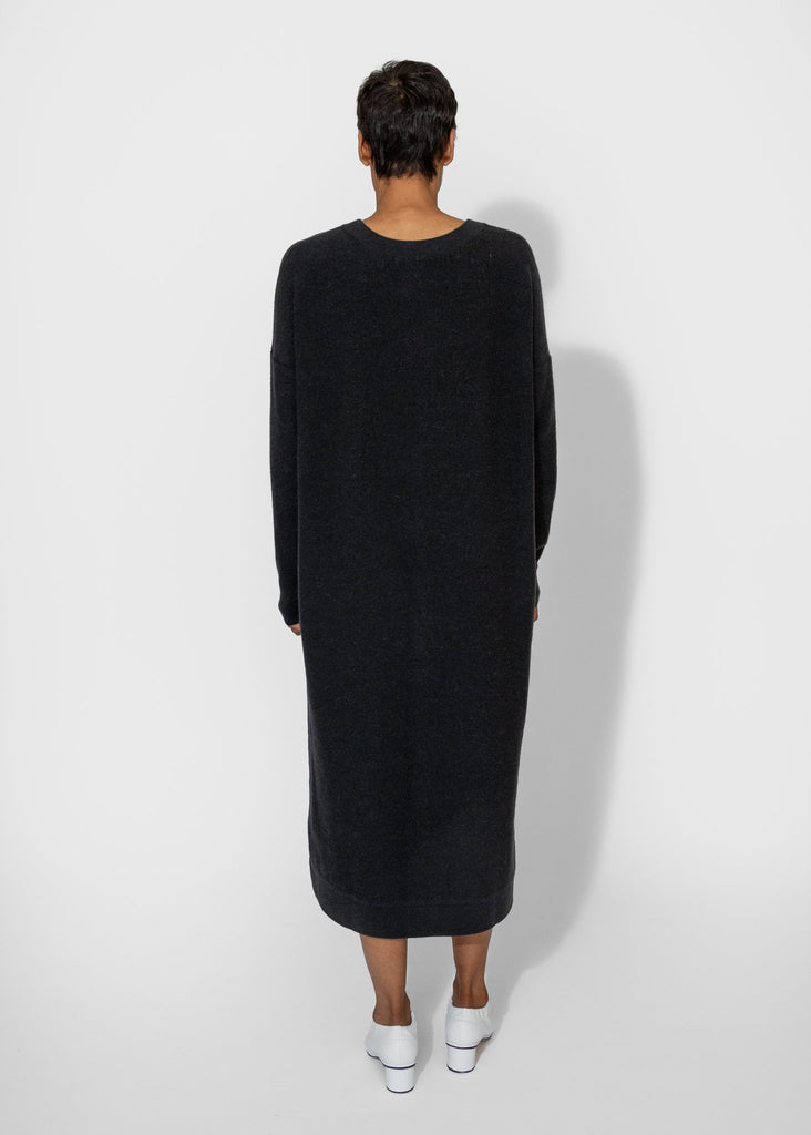 Lauren Manoogian_Wide V Neck Dress in Ink_Apparel & Accessories_1 - Finefolk