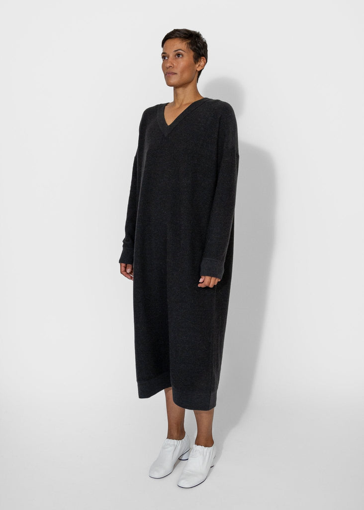 Lauren Manoogian_Wide V Neck Dress in Ink_Apparel & Accessories_1 - Finefolk