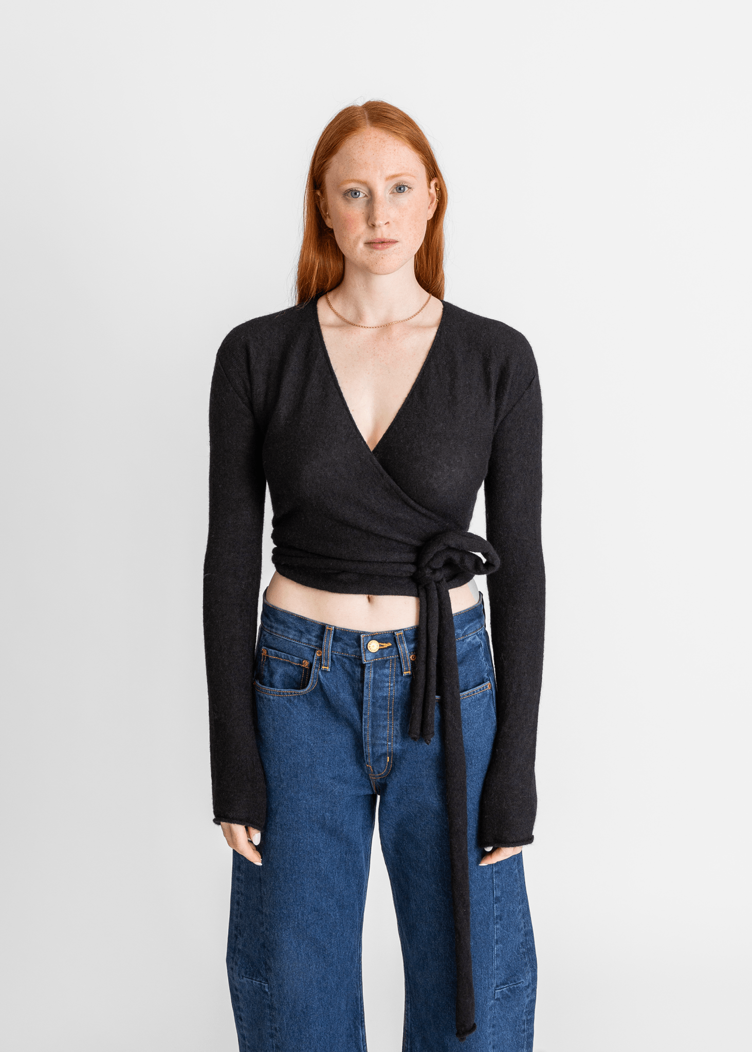 Wrap Cardigan in Black