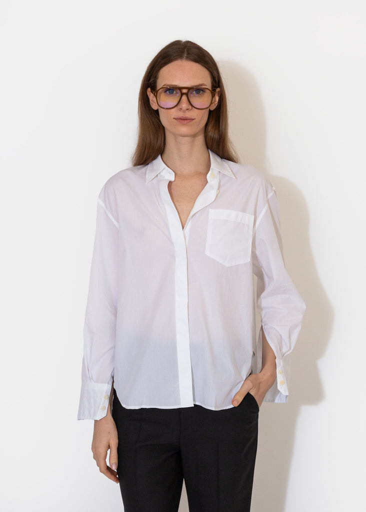 Maria McManus_Covered Placket Shirt White__XS - Finefolk