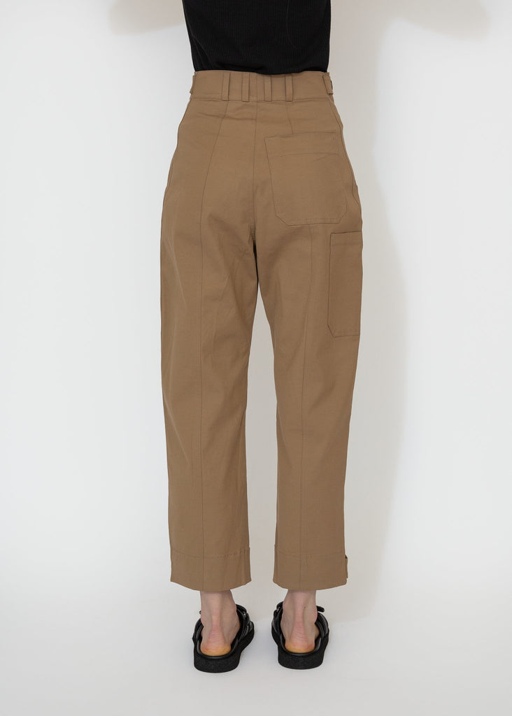 Mijeong Park_Cropped Workwear Pants in Camel_Pant_XS - Finefolk
