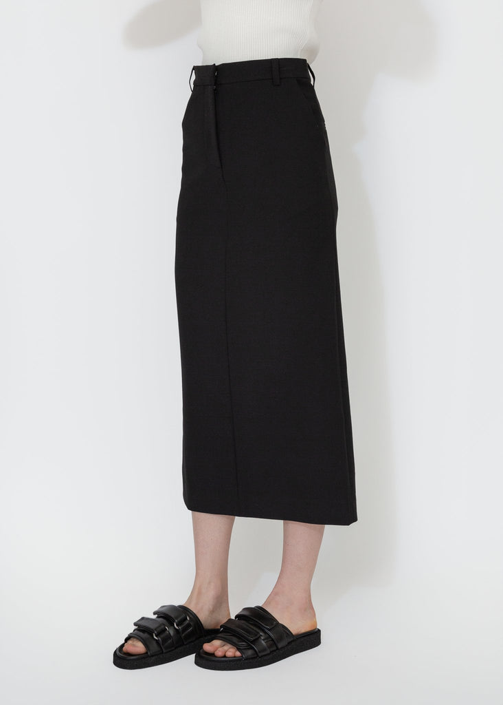 Mijeong Park_Split Back Midi Skirt in Black_Skirt_XS - Finefolk