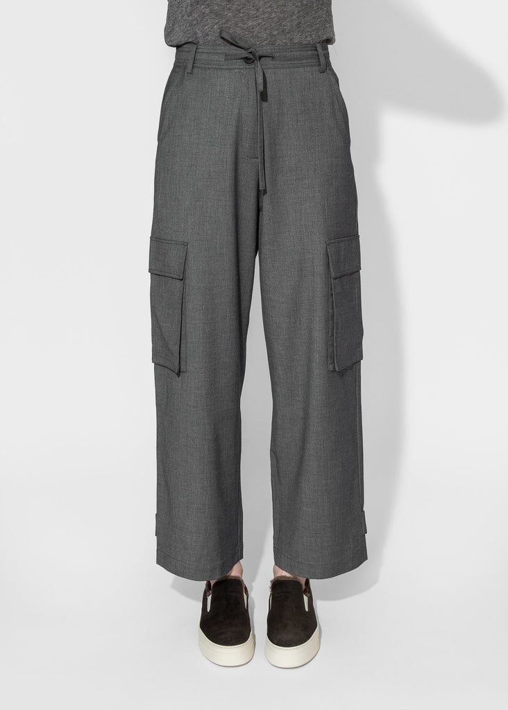 Mijeong Park_Wool Blend Cargo Pants in Gray_Pants_XS - Finefolk