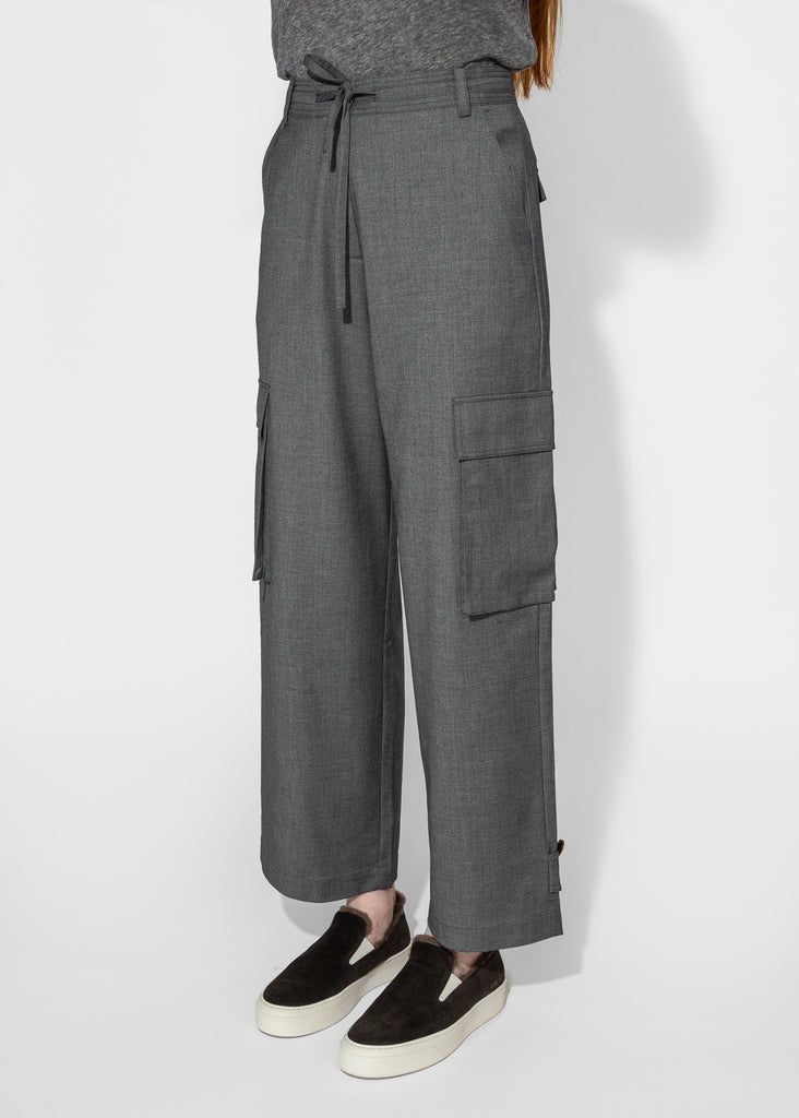 Mijeong Park_Wool Blend Cargo Pants in Gray_Pants_XS - Finefolk