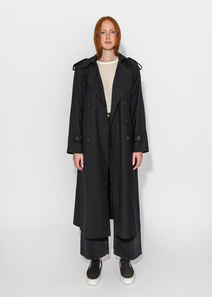 Mijeong Park_Wool Blend Long Trench in Navy_Outerwear_XS - Finefolk