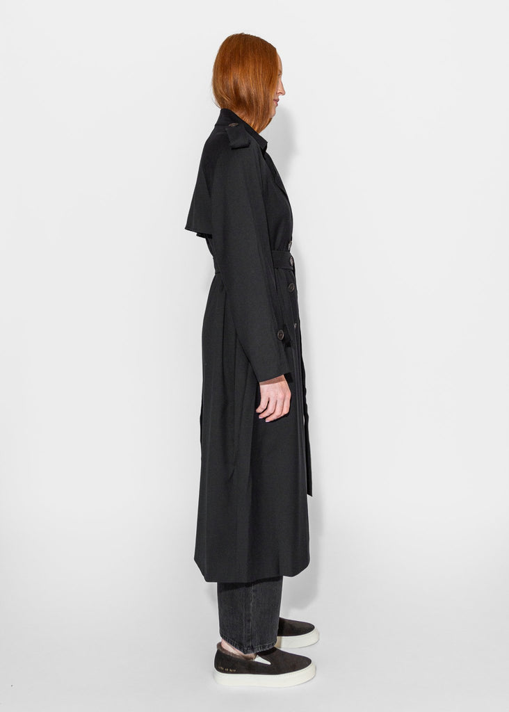 Mijeong Park_Wool Blend Long Trench in Navy_Outerwear_XS - Finefolk