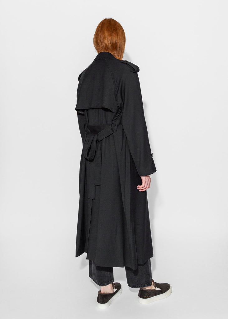 Mijeong Park_Wool Blend Long Trench in Navy_Outerwear_XS - Finefolk