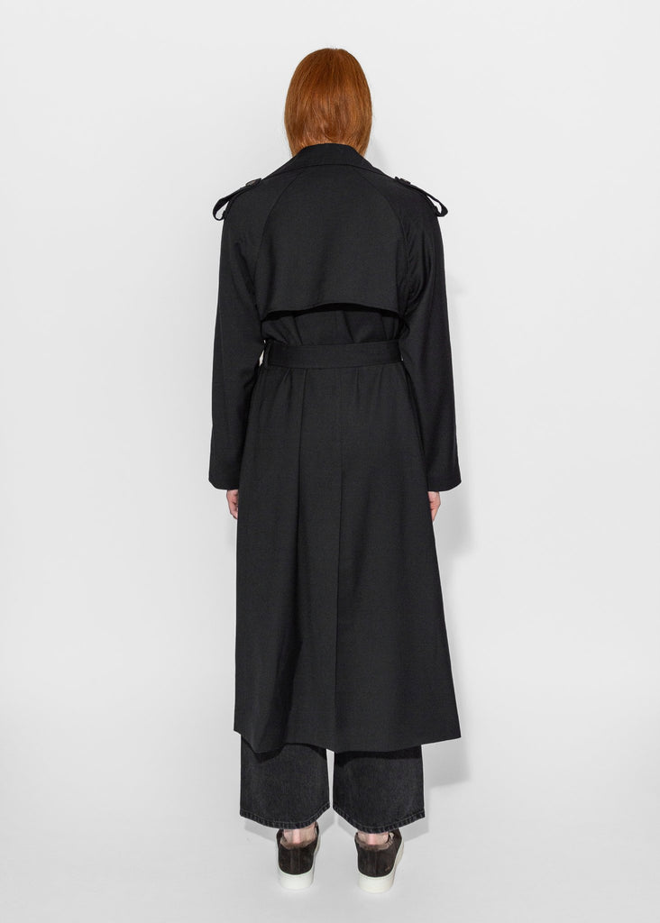 Mijeong Park_Wool Blend Long Trench in Navy_Outerwear_XS - Finefolk