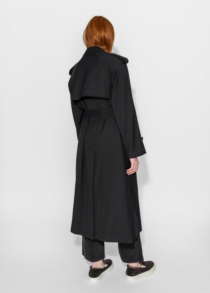 Mijeong Park_Wool Blend Long Trench in Navy_Outerwear_XS - Finefolk