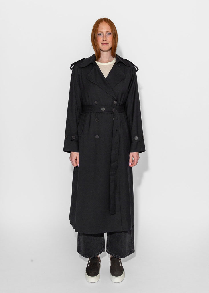 Mijeong Park_Wool Blend Long Trench in Navy_Outerwear_XS - Finefolk