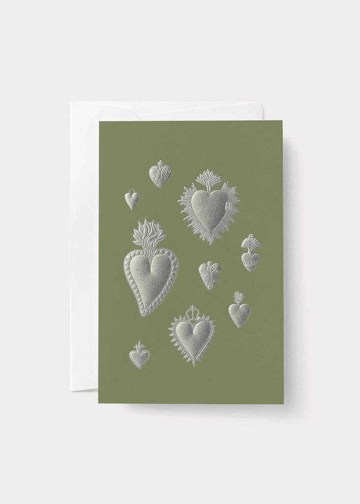 Noat_Heart Milagros Tin in Green_Cards_ - Finefolk