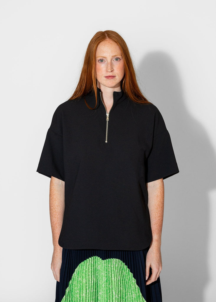 Nomia_Zip Mockneck Oversized Tunic in Black_Tops_4 - Finefolk