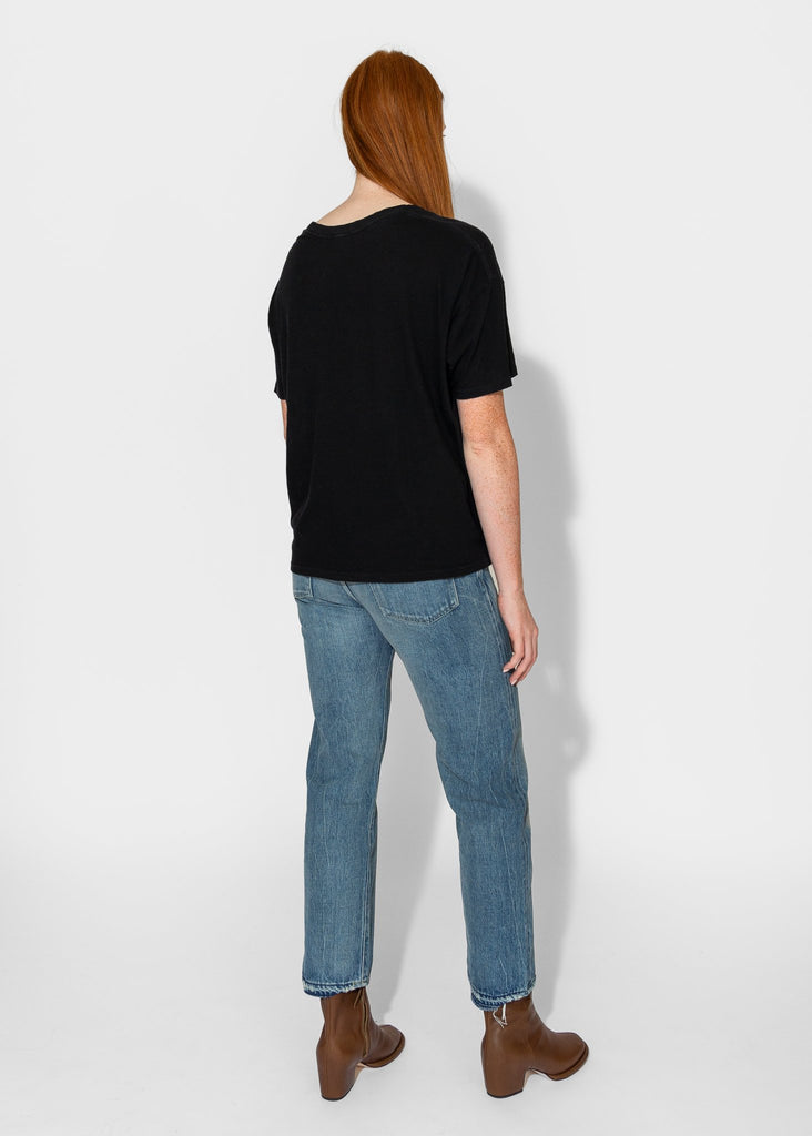 R13_V - Neck Boxy Seamless V in Cashmere Black_Apparel & Accessories_XS - Finefolk