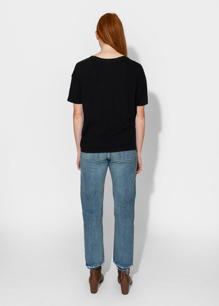 R13_V - Neck Boxy Seamless V in Cashmere Black_Apparel & Accessories_XS - Finefolk