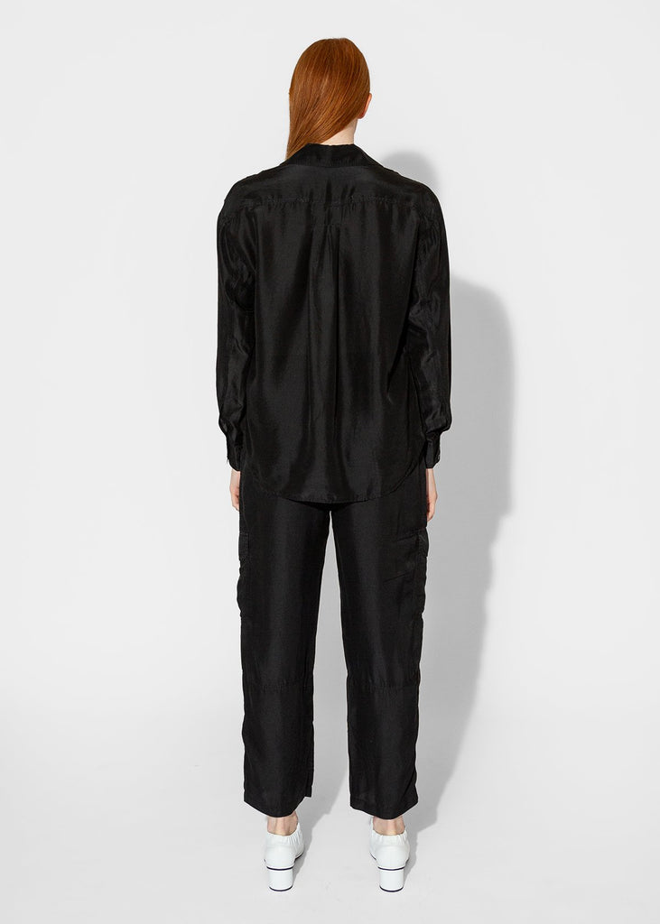 Raquel Allegra_Brentwood Shirt in Black_Apparel & Accessories_0 - Finefolk