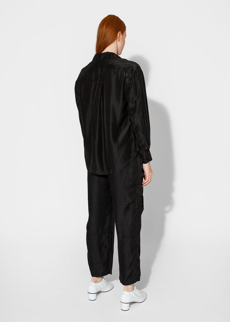 Raquel Allegra_Brentwood Shirt in Black_Apparel & Accessories_0 - Finefolk