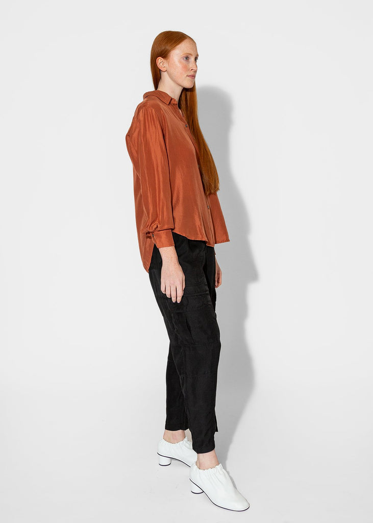 Raquel Allegra_Brentwood Shirt in Cognac__0 - Finefolk