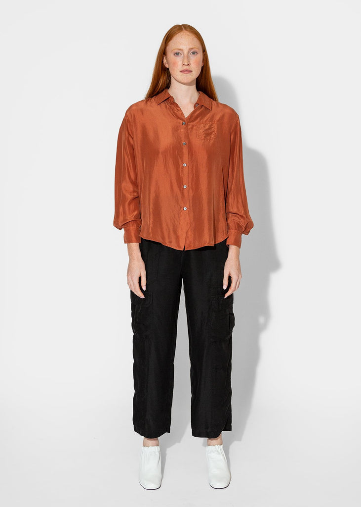 Raquel Allegra_Brentwood Shirt in Cognac__0 - Finefolk