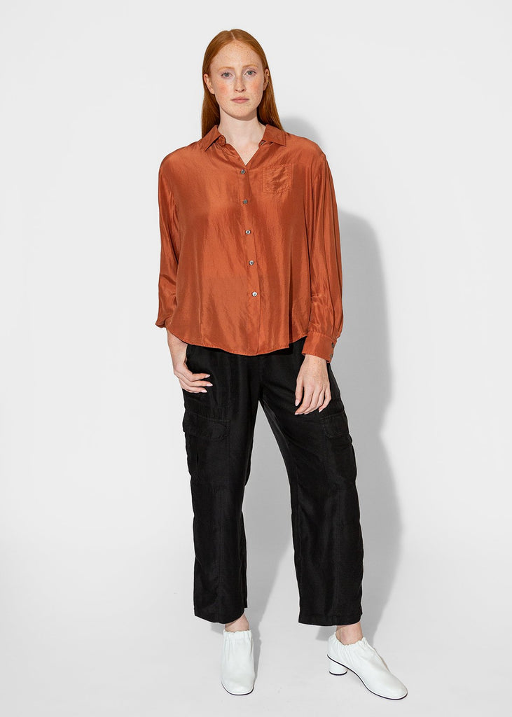 Raquel Allegra_Brentwood Shirt in Cognac__0 - Finefolk