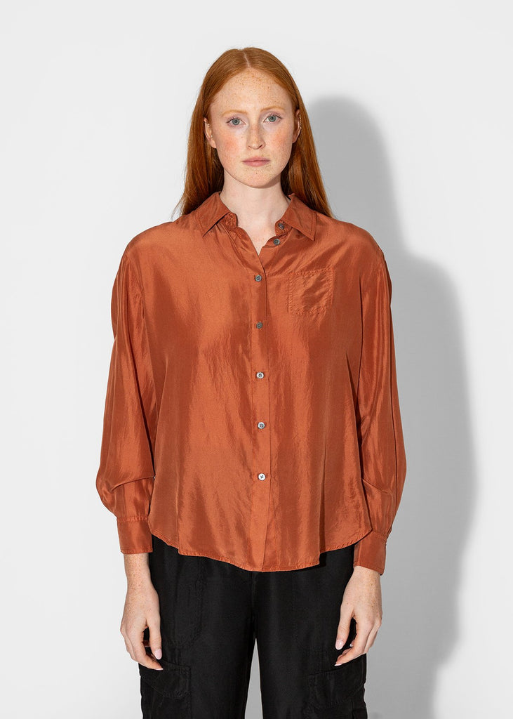 Raquel Allegra_Brentwood Shirt in Cognac__0 - Finefolk