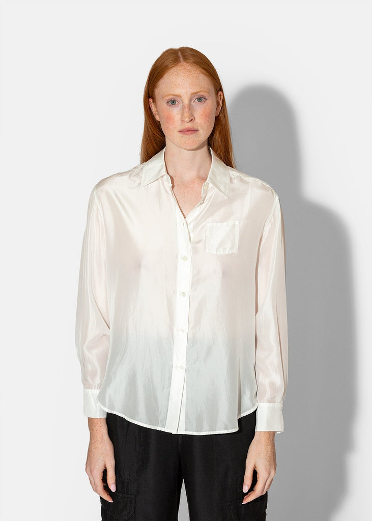 Raquel Allegra_Brentwood Shirt in White_Apparel & Accessories_0 - Finefolk