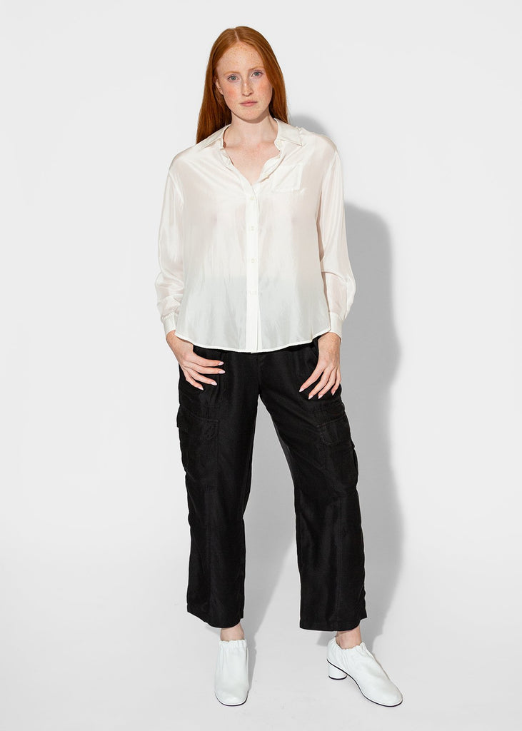 Raquel Allegra_Brentwood Shirt in White_Apparel & Accessories_0 - Finefolk