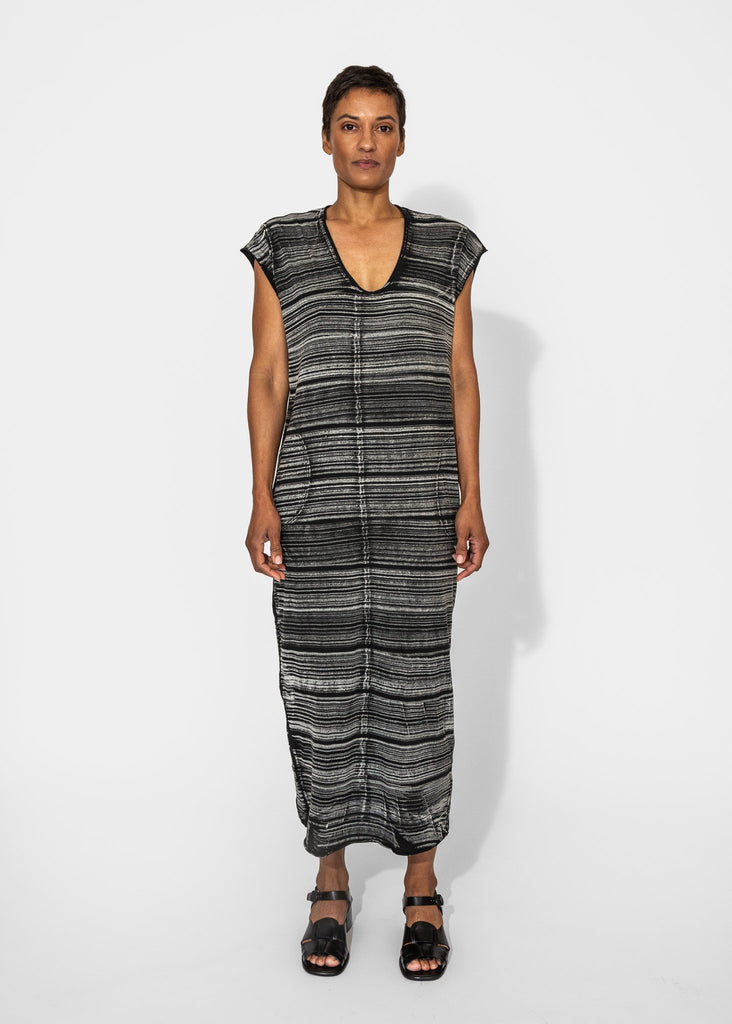 Raquel Allegra_Raquel Allegra Cocoon Dress Brush Black_Apparel & Accessories_0 - Finefolk