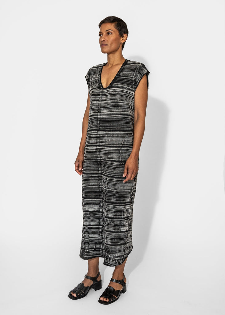 Raquel Allegra_Raquel Allegra Cocoon Dress Brush Black_Apparel & Accessories_0 - Finefolk