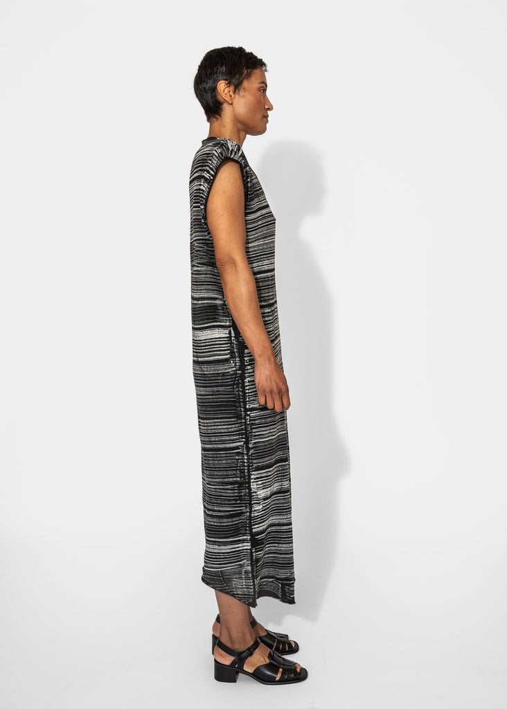 Raquel Allegra_Raquel Allegra Cocoon Dress Brush Black_Apparel & Accessories_0 - Finefolk