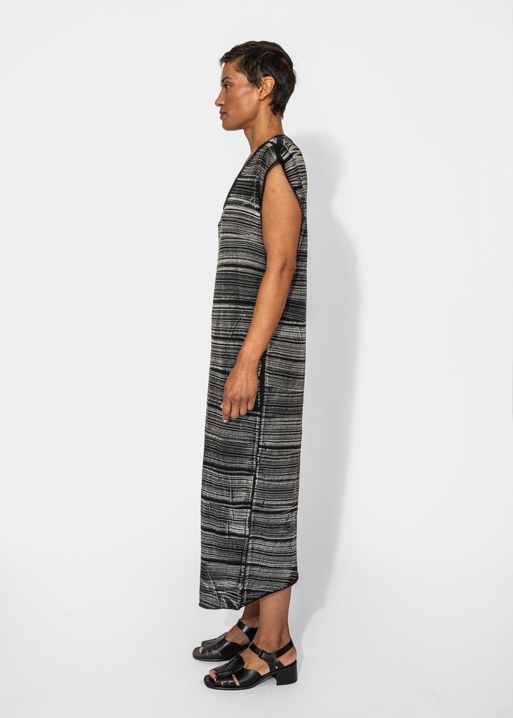 Raquel Allegra_Raquel Allegra Cocoon Dress Brush Black_Apparel & Accessories_0 - Finefolk