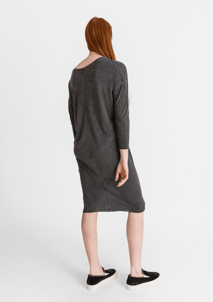 Raquel Allegra_Rosedale Dress in Charcoal_Dress_0 - Finefolk