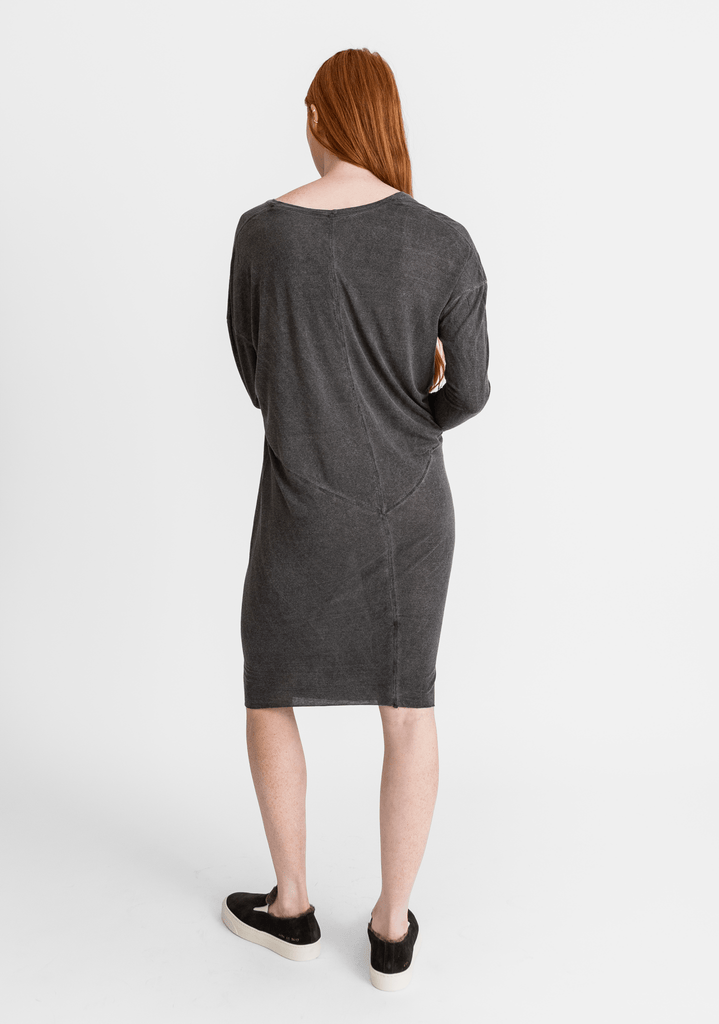 Raquel Allegra_Rosedale Dress in Charcoal_Dress_0 - Finefolk