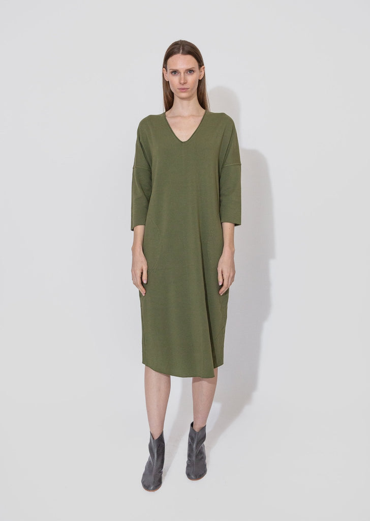 Raquel Allegra_Tulip Dress in Moss_Dress_0 - Finefolk