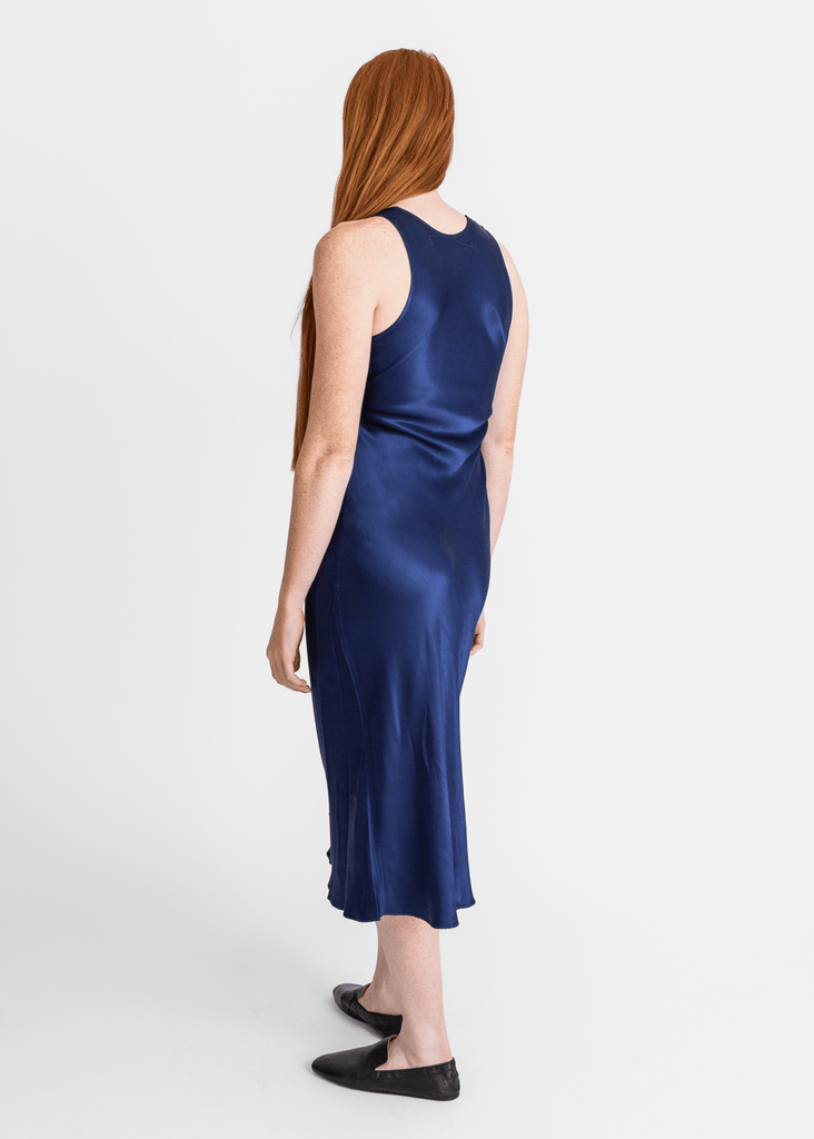 Raquel Allegra_Valentina Midi Dress in Navy_Dress_0 - Finefolk