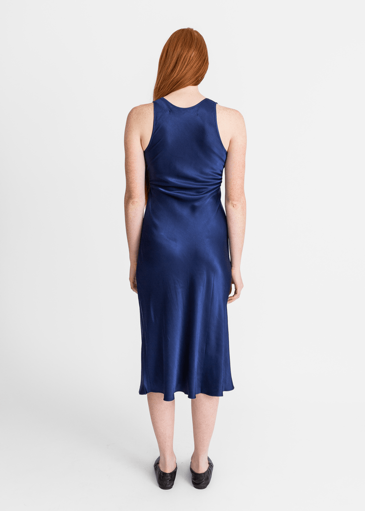 Raquel Allegra_Valentina Midi Dress in Navy_Dress_0 - Finefolk