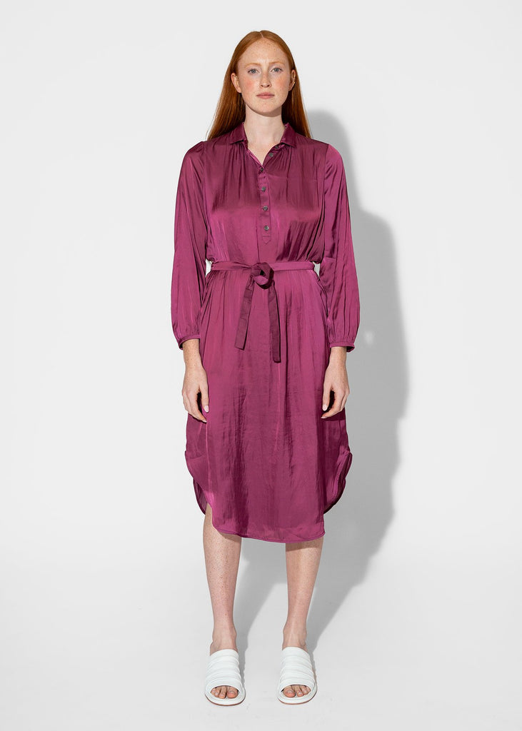 Raquel Allegra_Vivienne Dress in Berry_Apparel & Accessories_0 - Finefolk