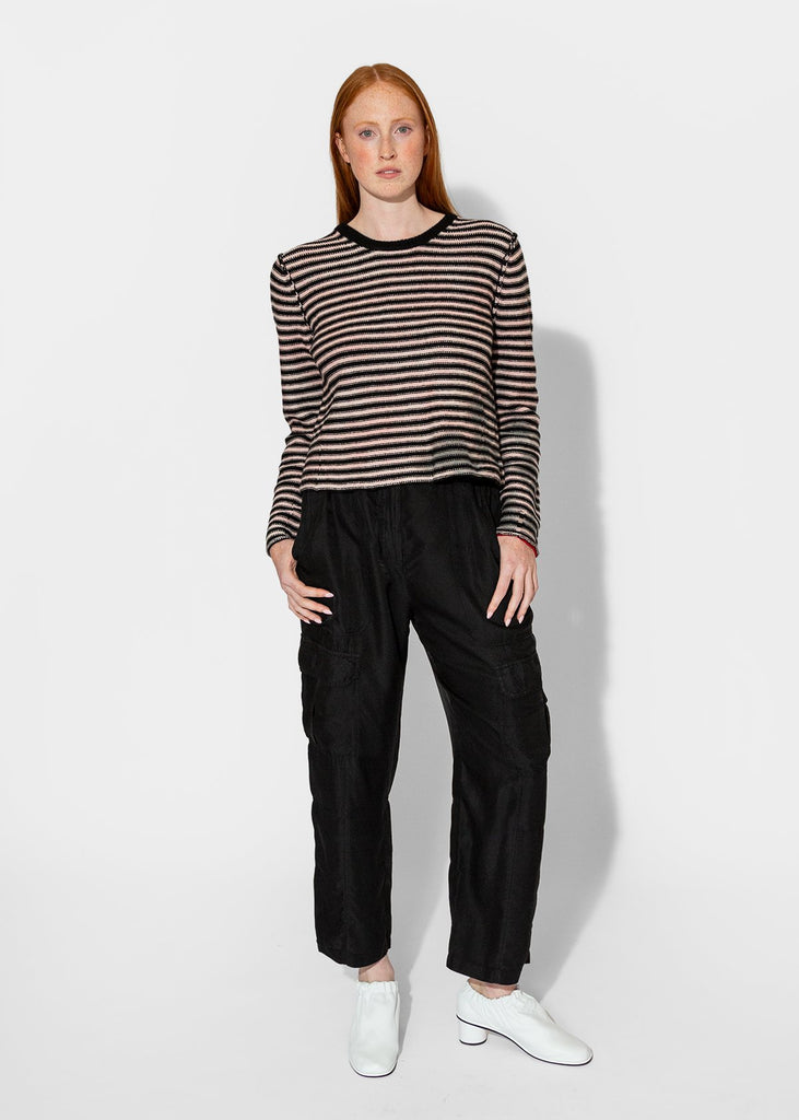 Raquel Allegra_Westlake Pullover in Stripe Pink_Apparel & Accessories_0 - Finefolk