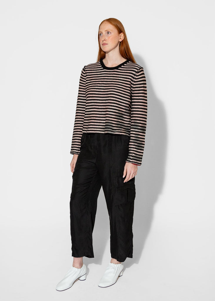 Raquel Allegra_Westlake Pullover in Stripe Pink_Apparel & Accessories_0 - Finefolk