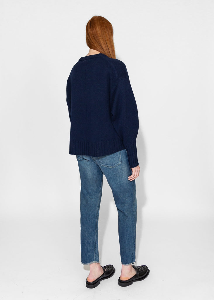 Sayaka Davis_Balloon Sleeve Sweater in Indigo_Sweaters_XS - Finefolk