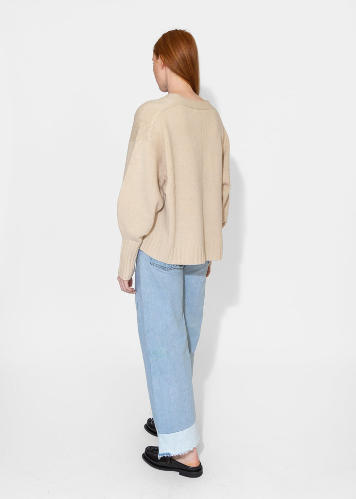 Sayaka Davis_Balloon Sleeve Sweater in Wheat_Sweater_XS - Finefolk