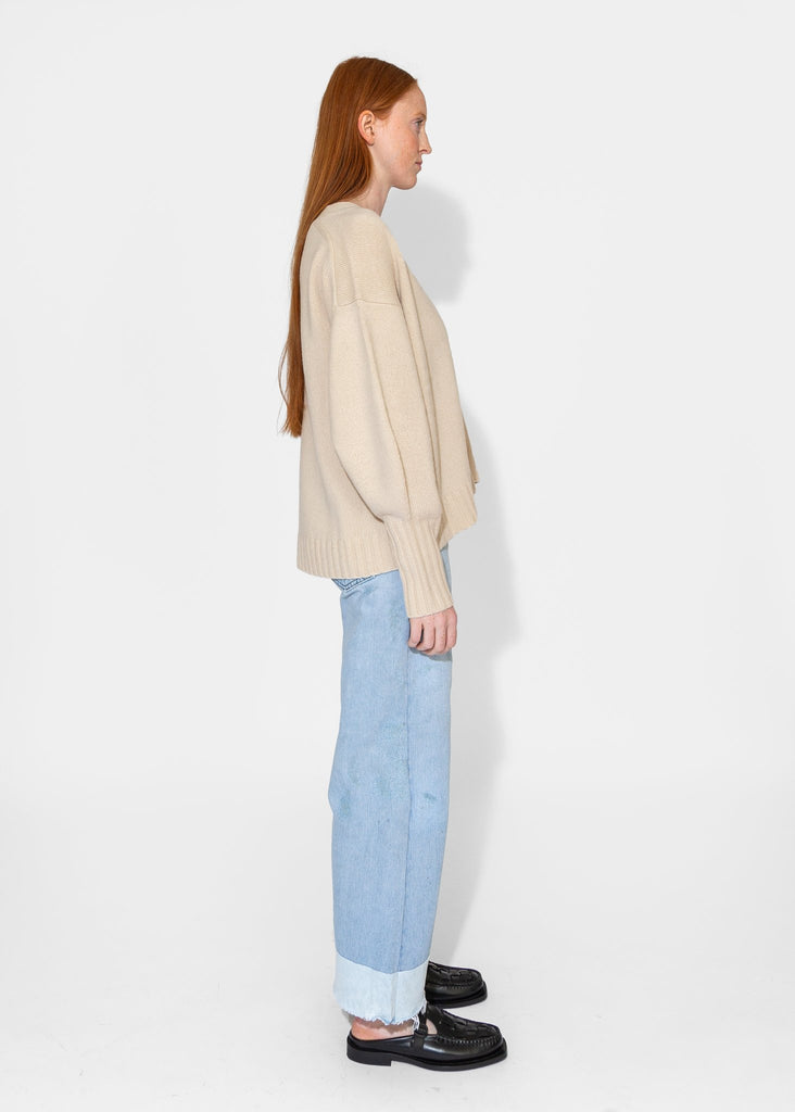 Sayaka Davis_Balloon Sleeve Sweater in Wheat_Sweater_XS - Finefolk