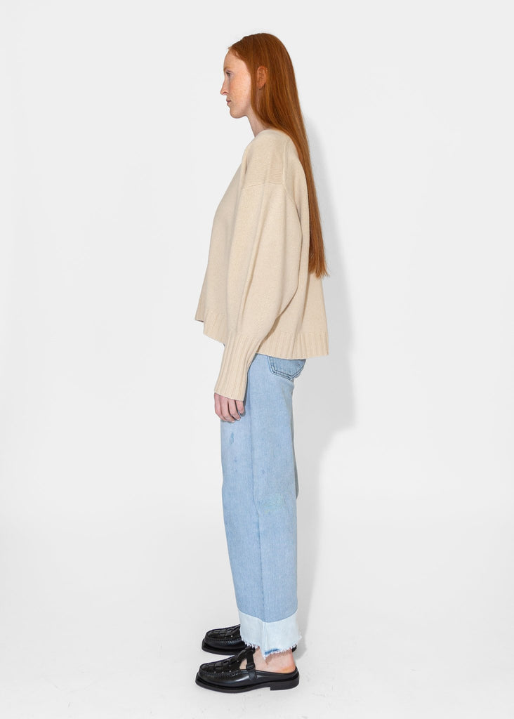 Sayaka Davis_Balloon Sleeve Sweater in Wheat_Sweater_XS - Finefolk