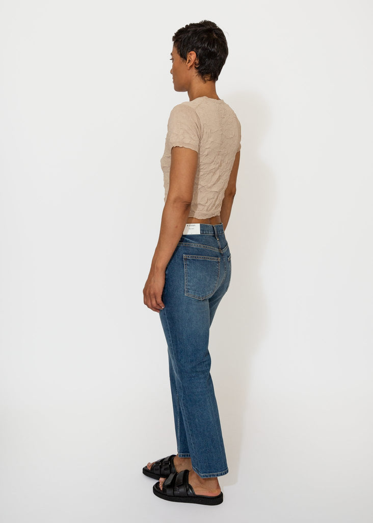 Sayaka Davis_Crinkled Petite Knit Tee in Sandstone_top_XS - Finefolk