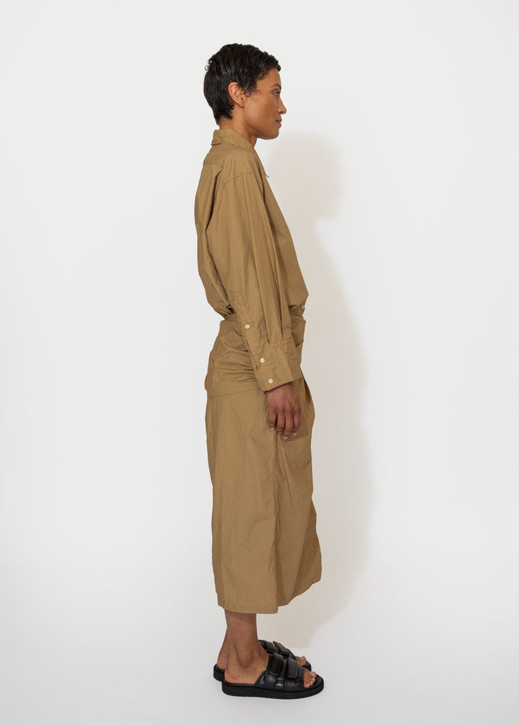 Sayaka Davis_Crinkled Tied Skirt in Tan_Skirt_XS - Finefolk