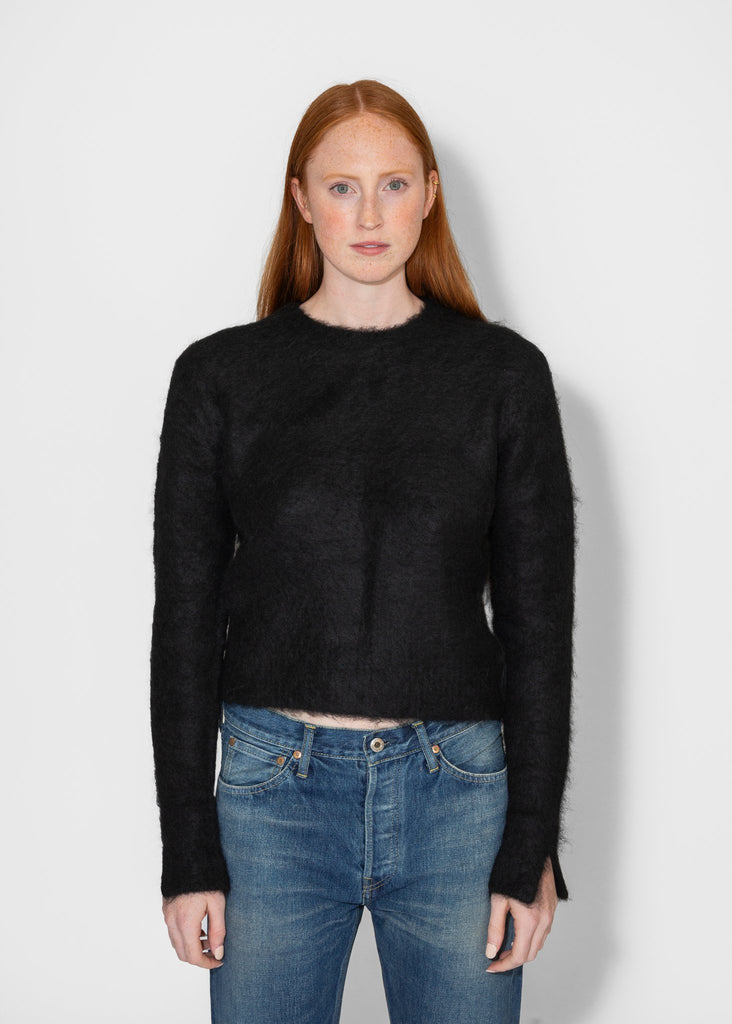 Sayaka Davis_Cropped Sweater in Black_Sweaters_XS - Finefolk