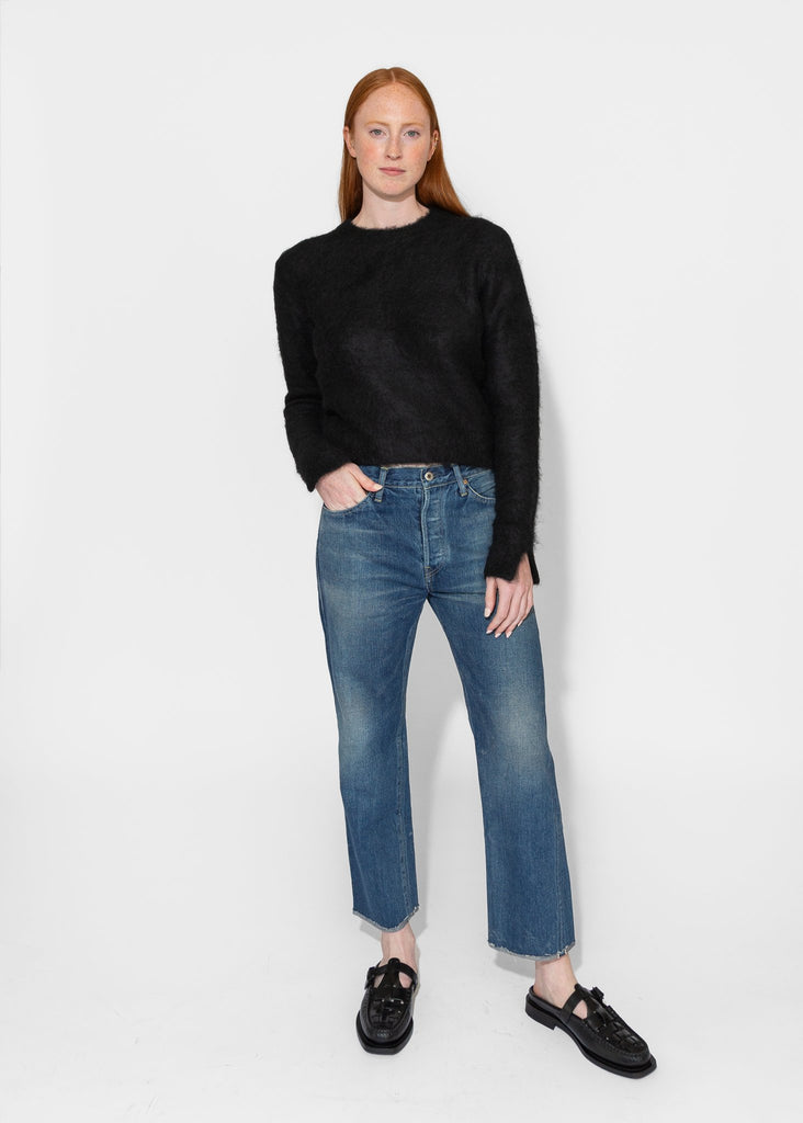 Sayaka Davis_Cropped Sweater in Black_Sweaters_XS - Finefolk