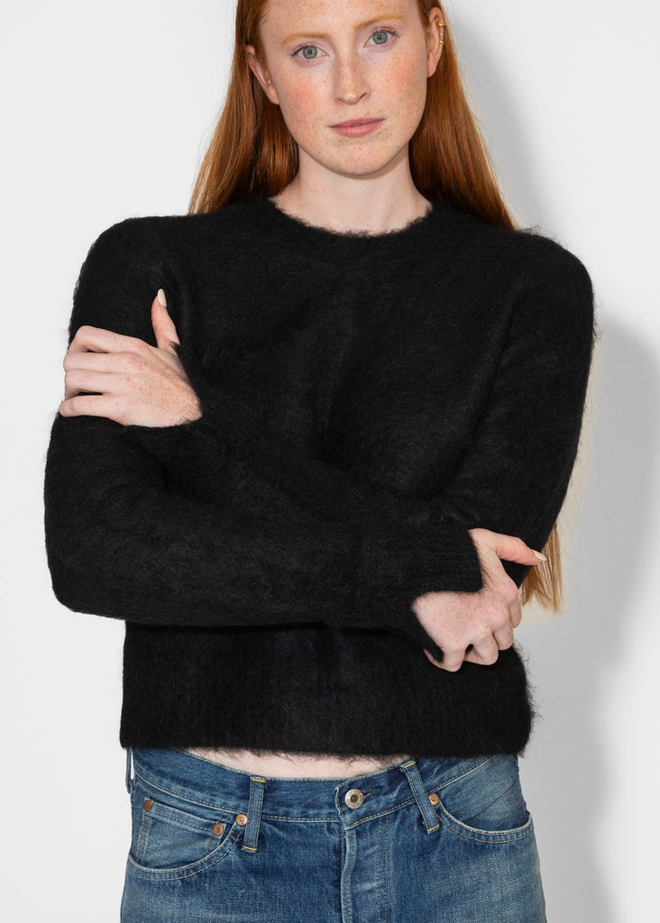 Sayaka Davis_Cropped Sweater in Black_Sweaters_XS - Finefolk