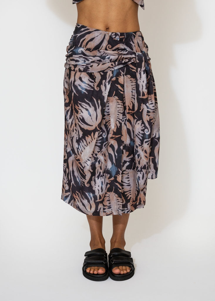Sayaka Davis_Printed Tied Skirt in Print_Skirt_XS - Finefolk