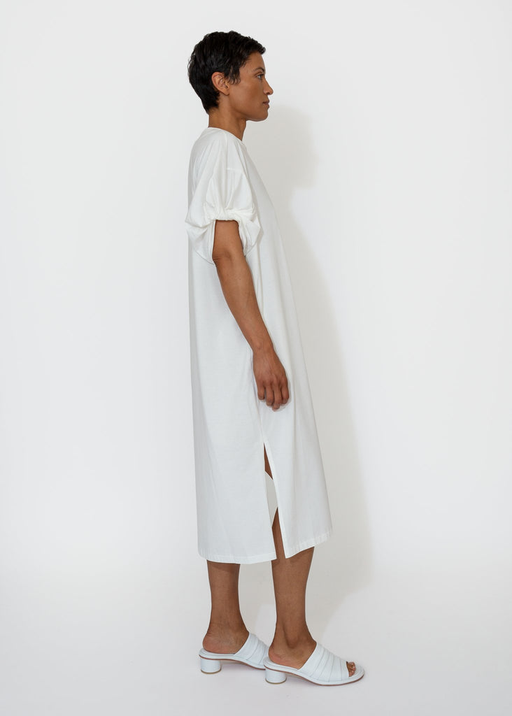 Sayaka Davis_Twisted Sleeve Dress in White_Dress_XS - Finefolk